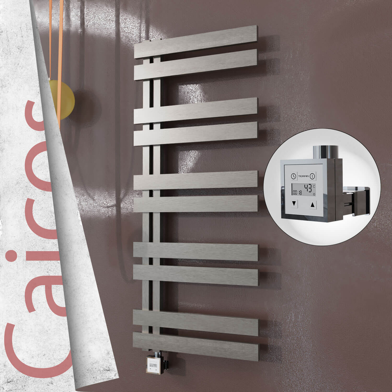 Caicos Sèche-serviettes Électrique en Inox 600x1260 Poli Satiné (KTX3 Thermostat) 600W 