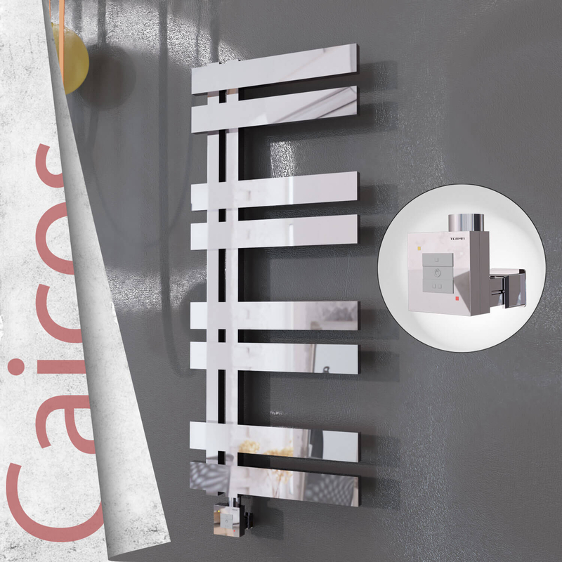 Caicos Sèche-serviettes Électrique en Inox 600x990 Poli Miroir (KTX1 Thermostat) 300W 