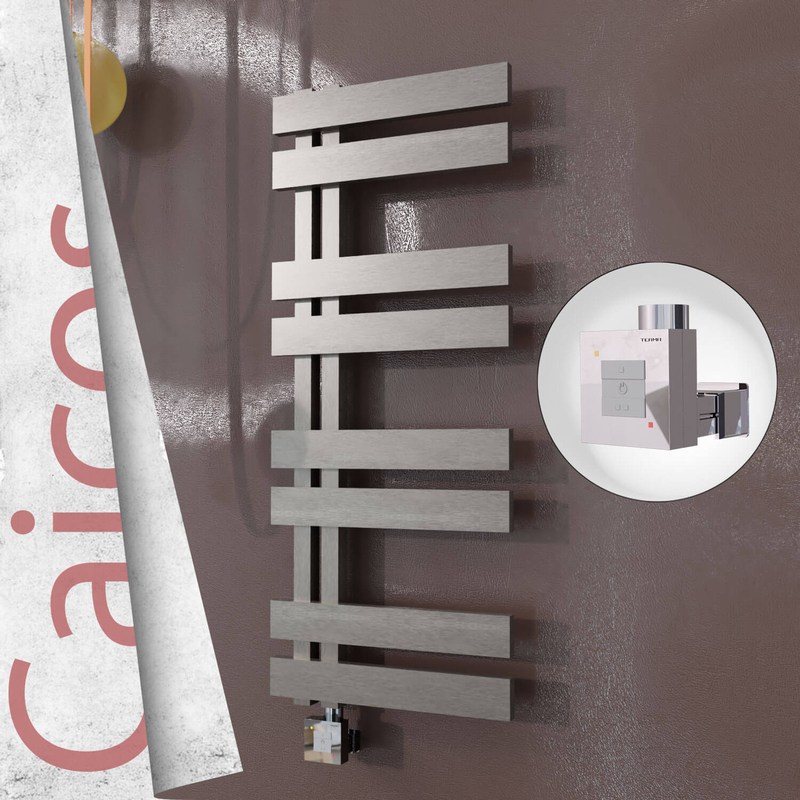 Caicos Sèche-serviettes Électrique en Inox 600x990 Poli Satiné (KTX1 Thermostat) 300W 