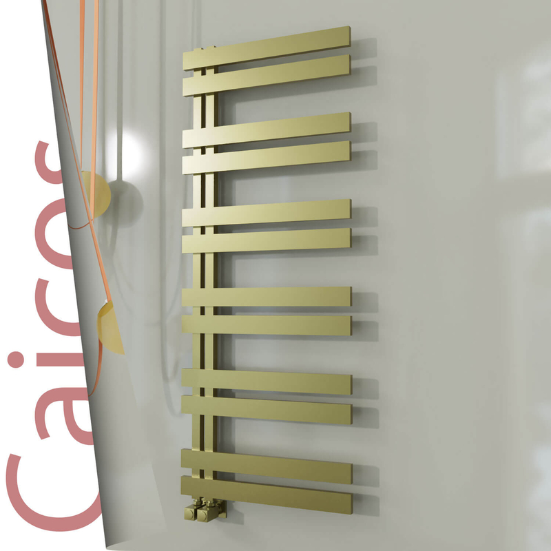 Caicos Sèche-serviettes en Inox 400x1530 Doré Satiné