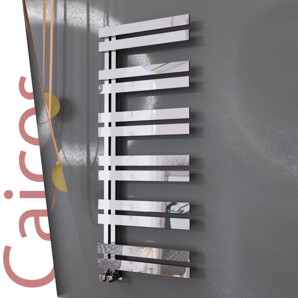 Caicos Sèche-serviettes en Inox 400x1530 Poli Miroir - 1
