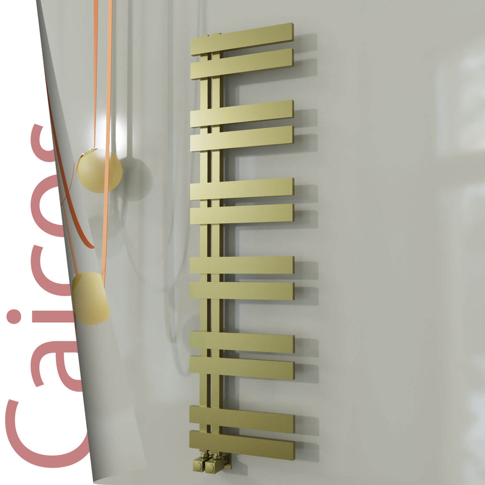 Caicos Sèche-serviettes en Inox 600x1530 Doré Satiné - 1