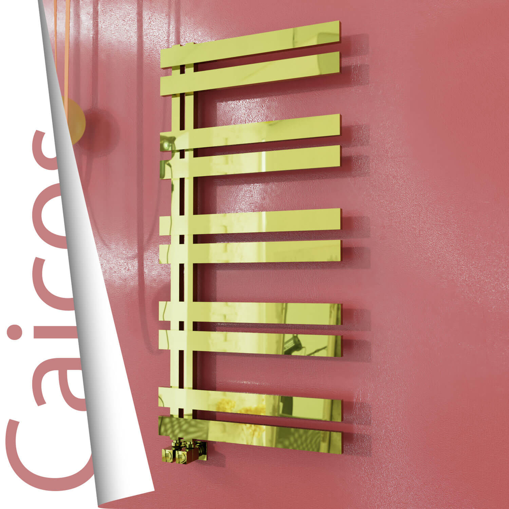 Caicos Stainless Steel Towel Rail 400x1260 Gold - 1