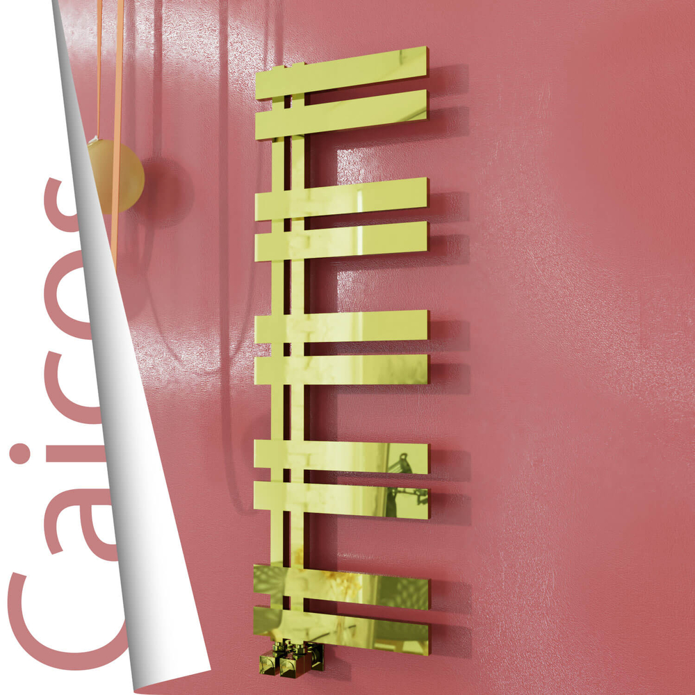 Caicos Stainless Steel Towel Rail 500x1260 Gold - 1