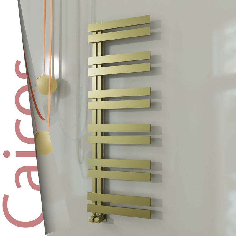 Caicos Stainless Steel Towel Rail 500x1530 Satin Gold 