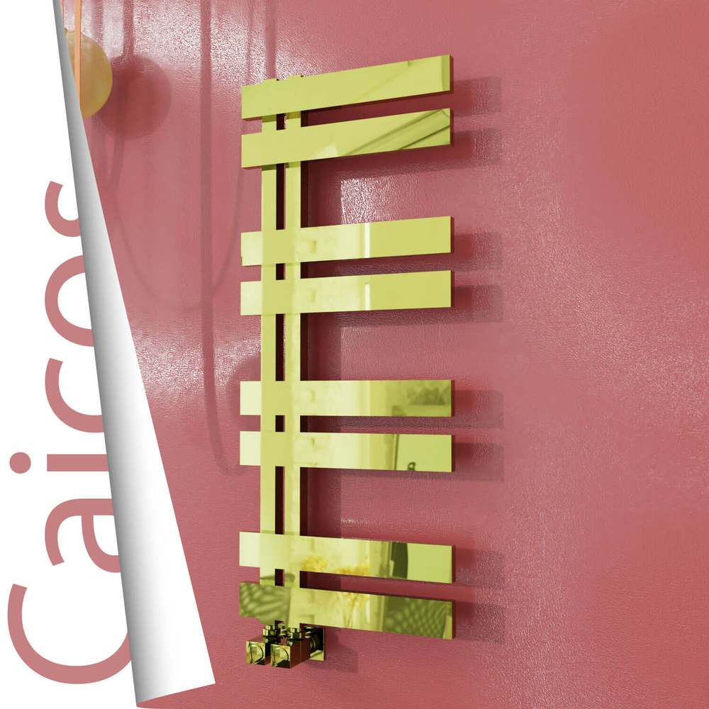 Caicos Stainless Steel Towel Rail 600x990 Gold - 1