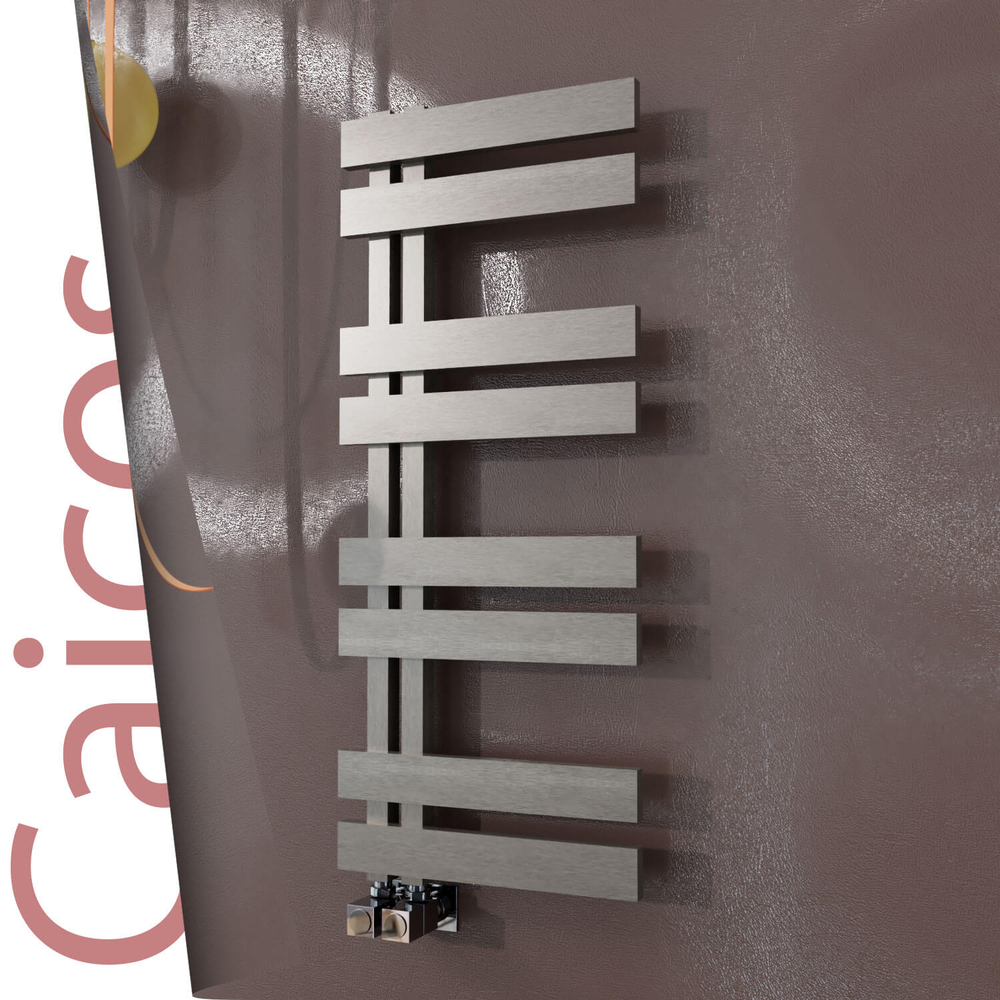 Caicos Stainless Steel Towel Rail 600x990 Satin Polished - 1