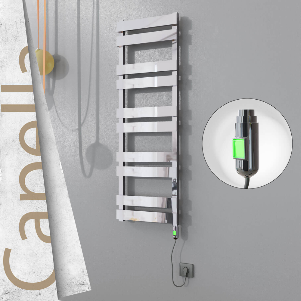 Capella Electric Stainless Steel Towel Rail 400x1260 Satin Gold (On/Off Switch) 300W - 1