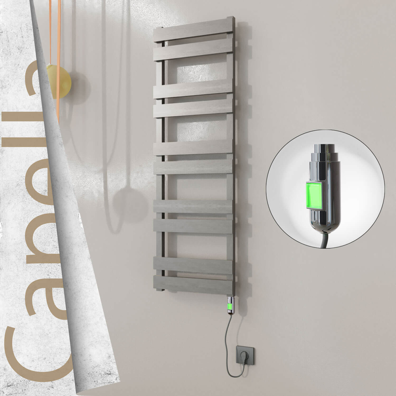 Capella Electric Stainless Steel Towel Rail 400x1260 Satin Gold (Thesis Thermostat) 300W