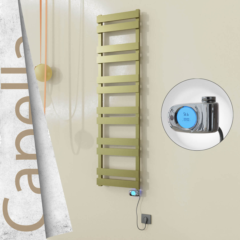 Capella Electric Stainless Steel Towel Rail 400x1530 Mirror Polished (Musa Thermostat) 600W