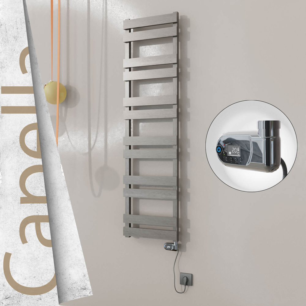 Capella Electric Stainless Steel Towel Rail 400x1530 Mirror Polished (On/Off Switch) 600W - 1