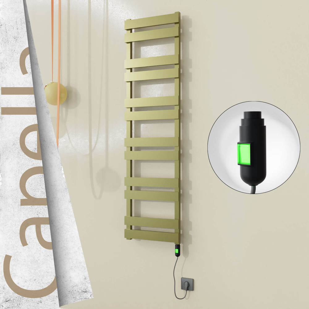 Capella Electric Stainless Steel Towel Rail 400x1530 Mirror Polished (Thesis Thermostat) 600W - 1