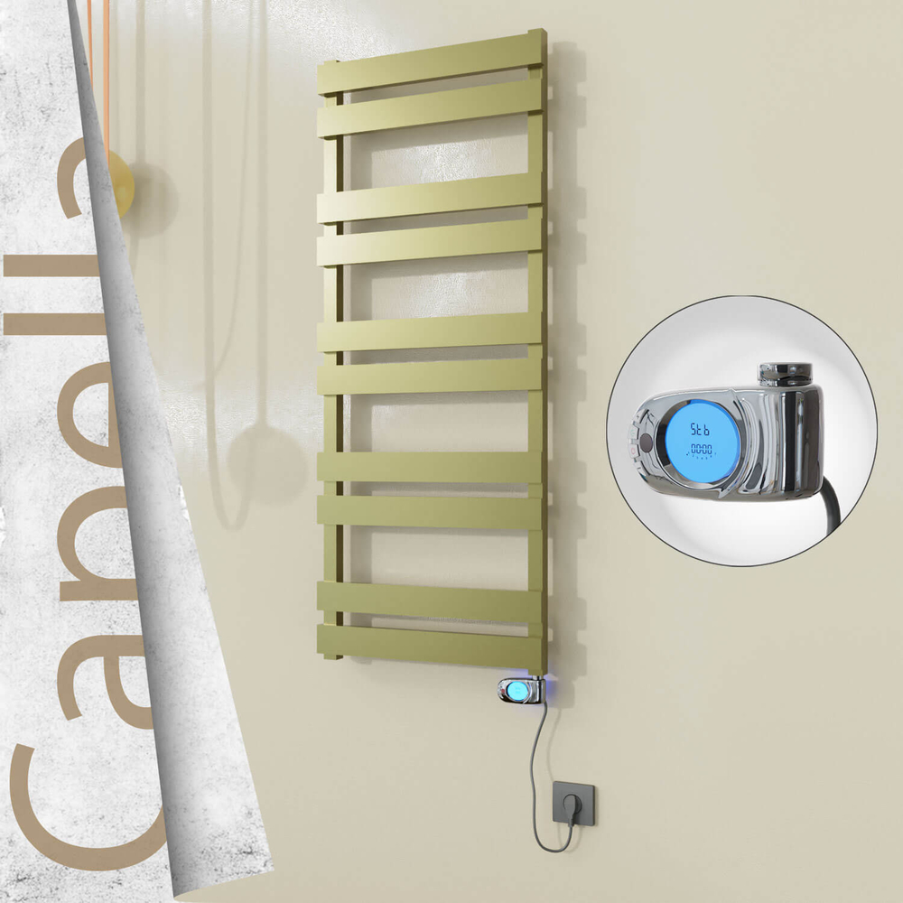 Capella Electric Stainless Steel Towel Rail 500x1260 Mirror Polished (Musa Thermostat) 600W - 1