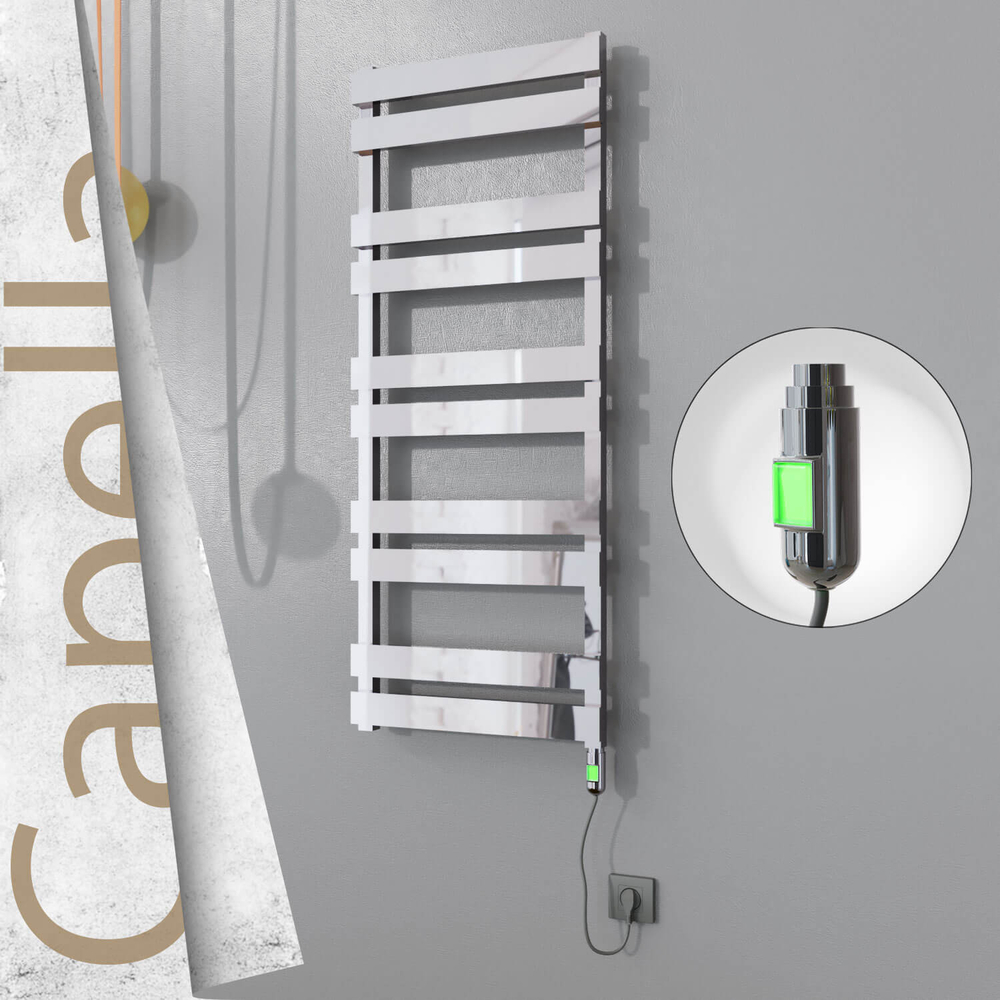 Capella Electric Stainless Steel Towel Rail 500x1260 Satin Gold (On/Off Switch) 600W - 1