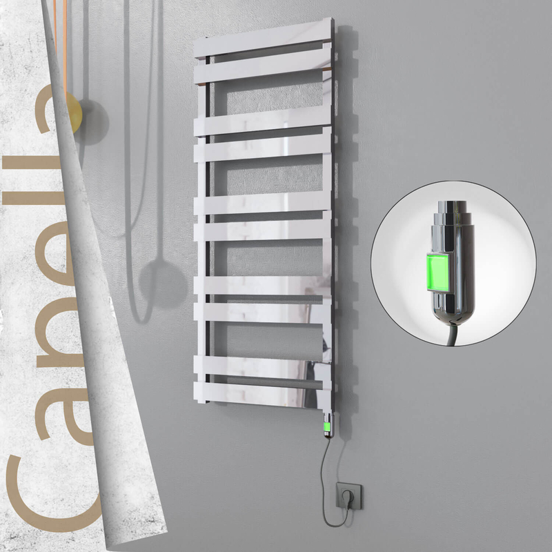 Capella Electric Stainless Steel Towel Rail 500x1260 Satin Gold (On/Off Switch) 600W