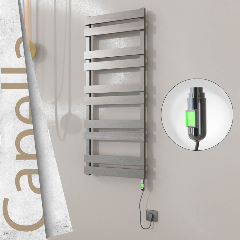 Capella Electric Stainless Steel Towel Rail 500x1260 Satin Gold (Thesis Thermostat) 600W 