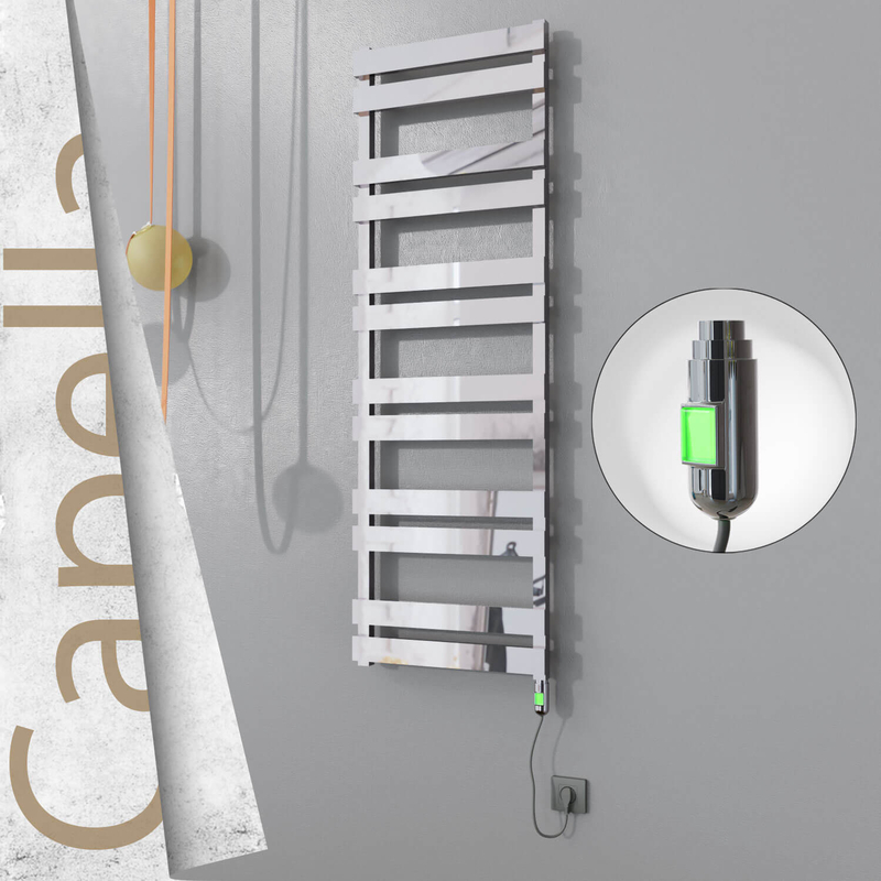 Capella Electric Stainless Steel Towel Rail 500x1530 Satin Gold (On/Off Switch) 600W