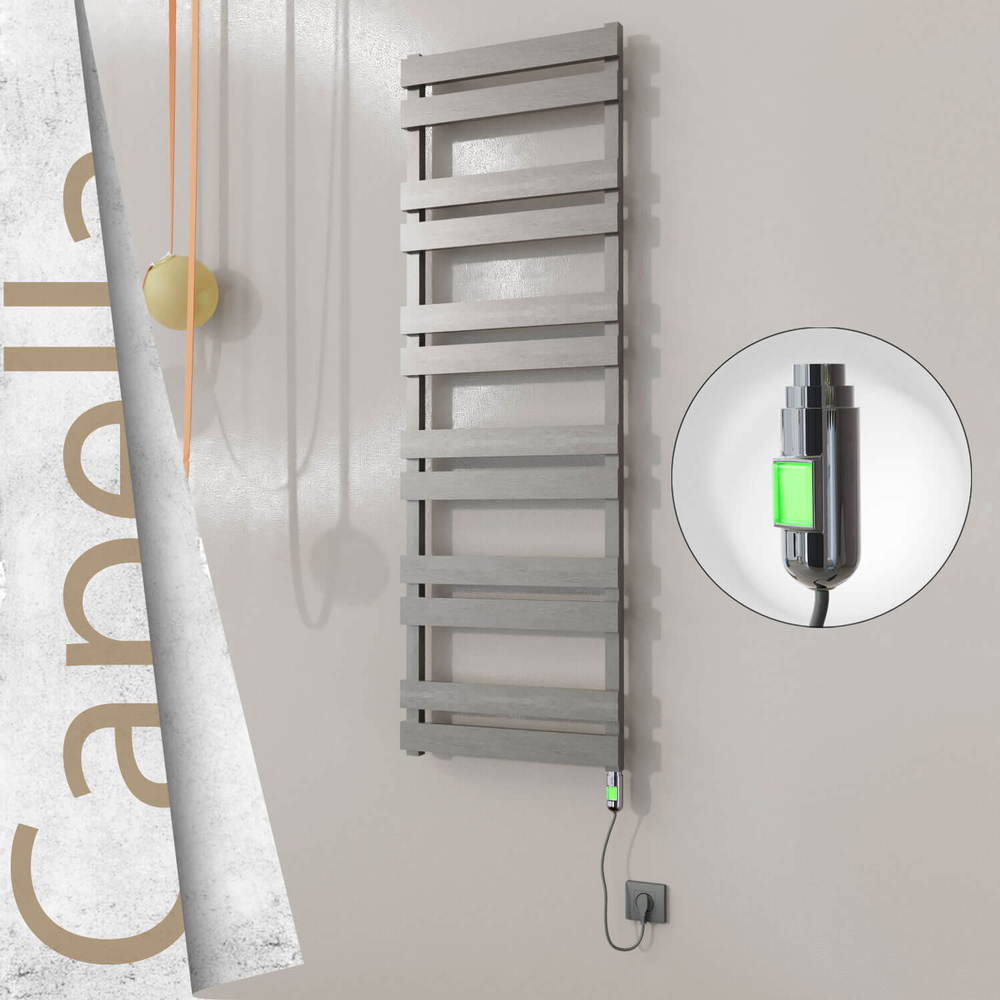 Capella Electric Stainless Steel Towel Rail 500x1530 Satin Gold (Thesis Thermostat) 600W - 1