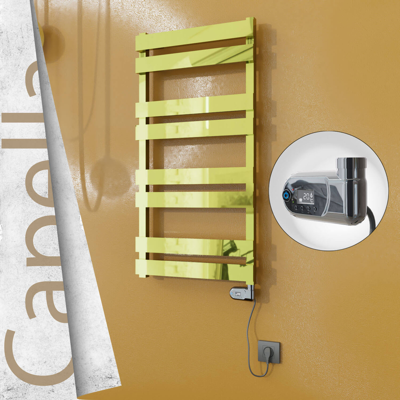 Capella Electric Stainless Steel Towel Rail 500x990 Gold (Thesis Thermostat) 300W