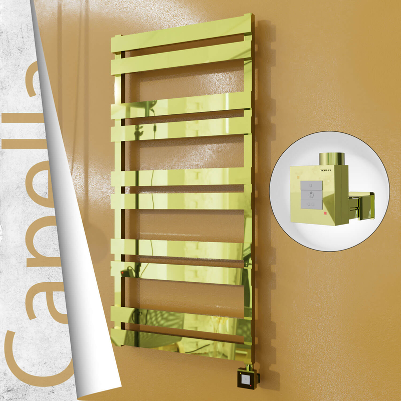 Capella Electric Stainless Steel Towel Rail 600x1260 Gold (KTX1 Thermostat) 600W