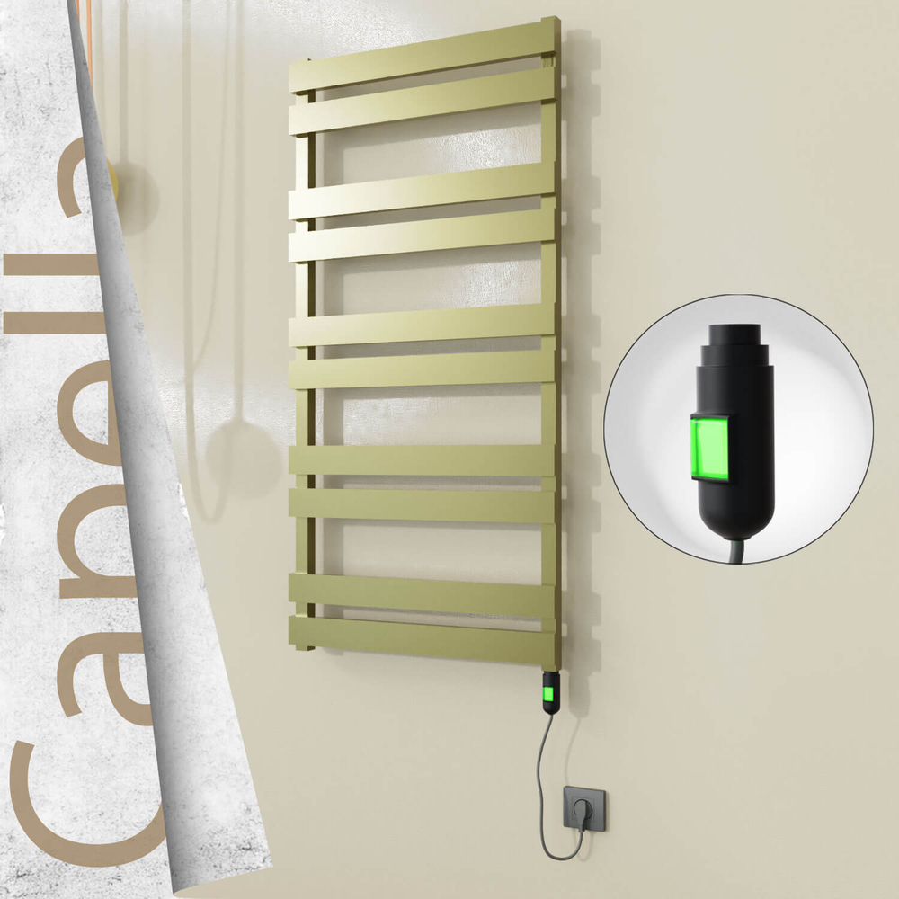 Capella Electric Stainless Steel Towel Rail 600x1260 Mirror Polished (Thesis Thermostat) 600W - 1