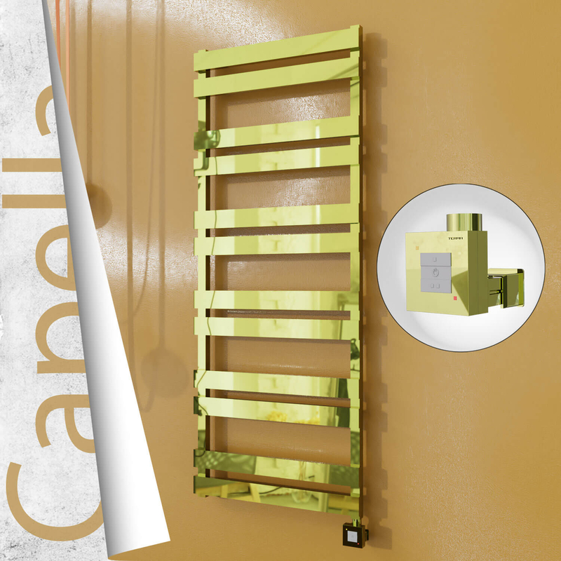 Capella Electric Stainless Steel Towel Rail 600x1530 Gold (KTX1 Thermostat) 600W