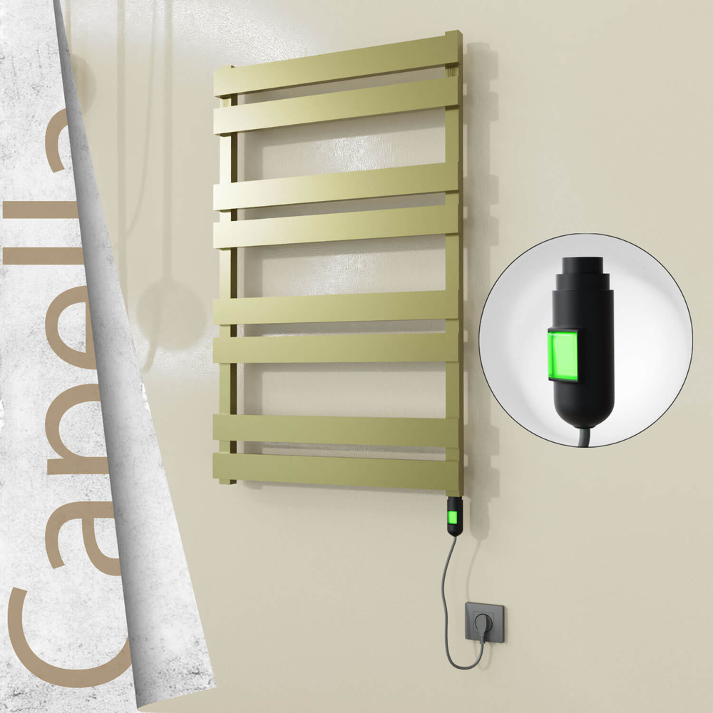 Capella Electric Stainless Steel Towel Rail 600x990 Mirror Polished (Thesis Thermostat) 300W - 1
