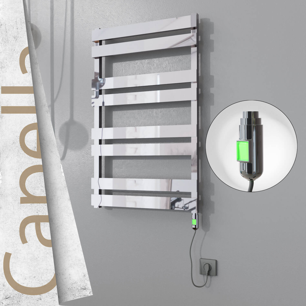 Capella Electric Stainless Steel Towel Rail 600x990 Satin Gold (On/Off Switch) 300W - 1