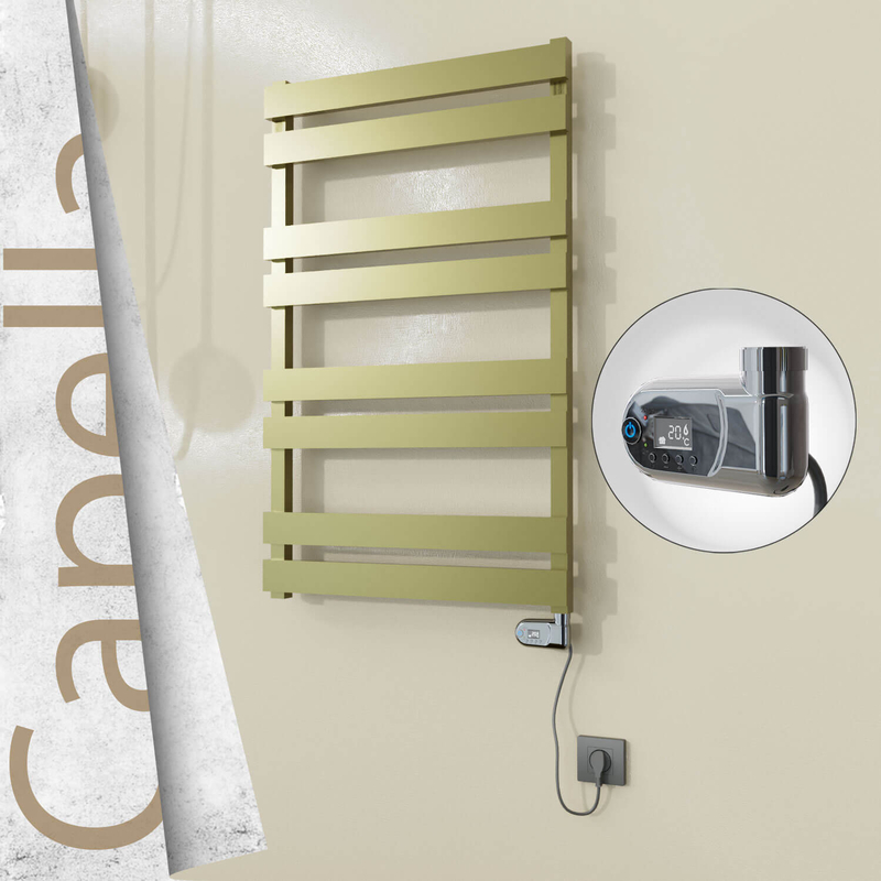 Capella Electric Stainless Steel Towel Rail 600x990 Satin Polished (Thesis Thermostat) 300W