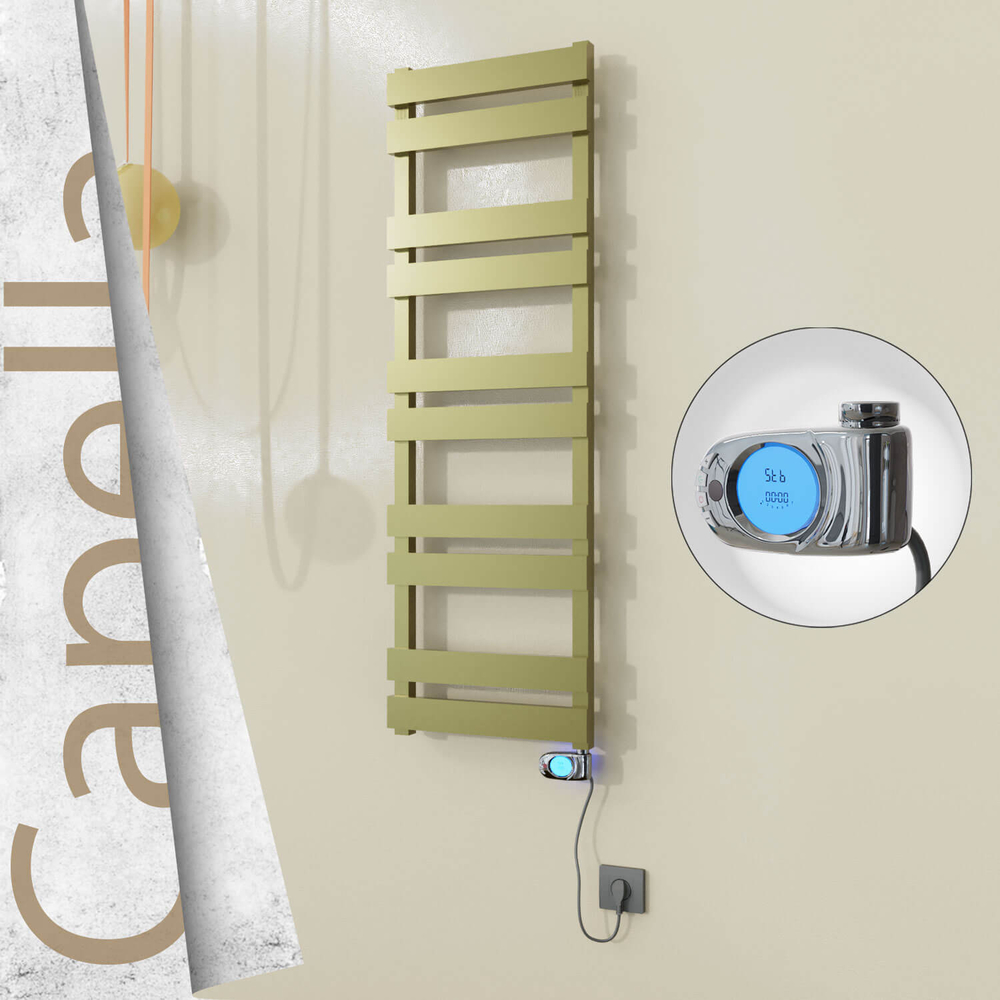 Capella Elektrikli Paslanmaz Çelik Havlupan 400x1260 Ayna Polisaj (Musa Termostat) 300W - 1