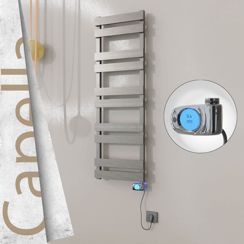 Capella Elektrikli Paslanmaz Çelik Havlupan 400x1260 Satin Polisaj (Musa Termostat) 300W