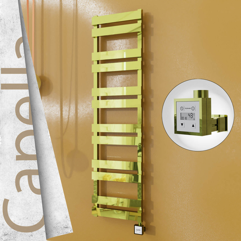 Capella Elektrikli Paslanmaz Çelik Havlupan 400x1530 Altın (KTX3 Termostat) 600W 