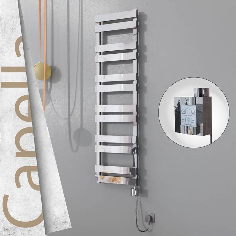 Capella Elektrikli Paslanmaz Çelik Havlupan 400x1530 Ayna Polisaj (KTX4 Termostat) 600W Spiral Kablolu 