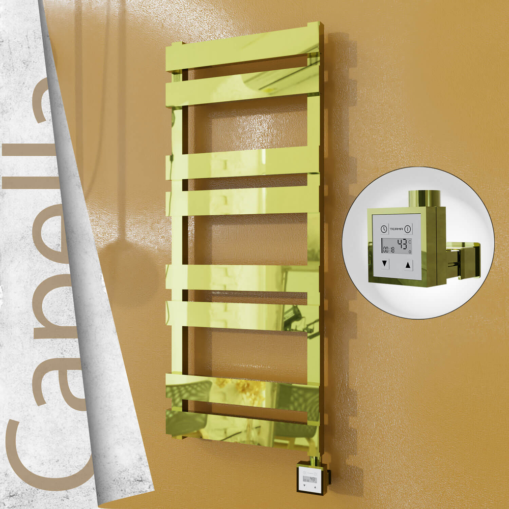 Capella Elektrikli Paslanmaz Çelik Havlupan 400x990 Altın (KTX3 Termostat) 300W - 1