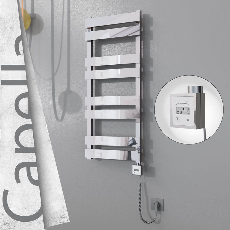 Capella Elektrikli Paslanmaz Çelik Havlupan 400x990 Ayna Polisaj (KTX3 Termostat) 300W Spiral Kablolu 