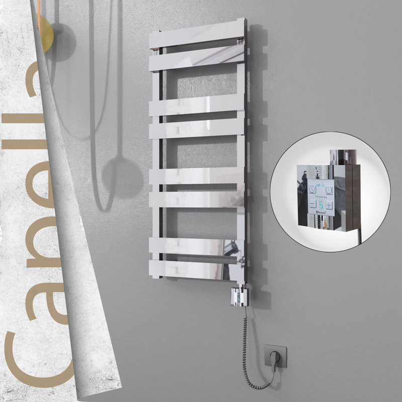 Capella Elektrikli Paslanmaz Çelik Havlupan 400x990 Ayna Polisaj (KTX4 Termostat) 300W Spiral Kablolu