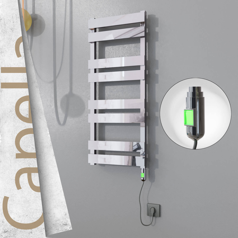 Capella Elektrikli Paslanmaz Çelik Havlupan 400x990 Satine Altın (On/Off Düğmeli) 300W - 1