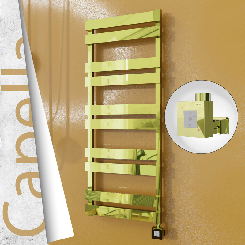 Capella Elektrikli Paslanmaz Çelik Havlupan 500x1260 Altın (KTX1 Termostat) 600W 