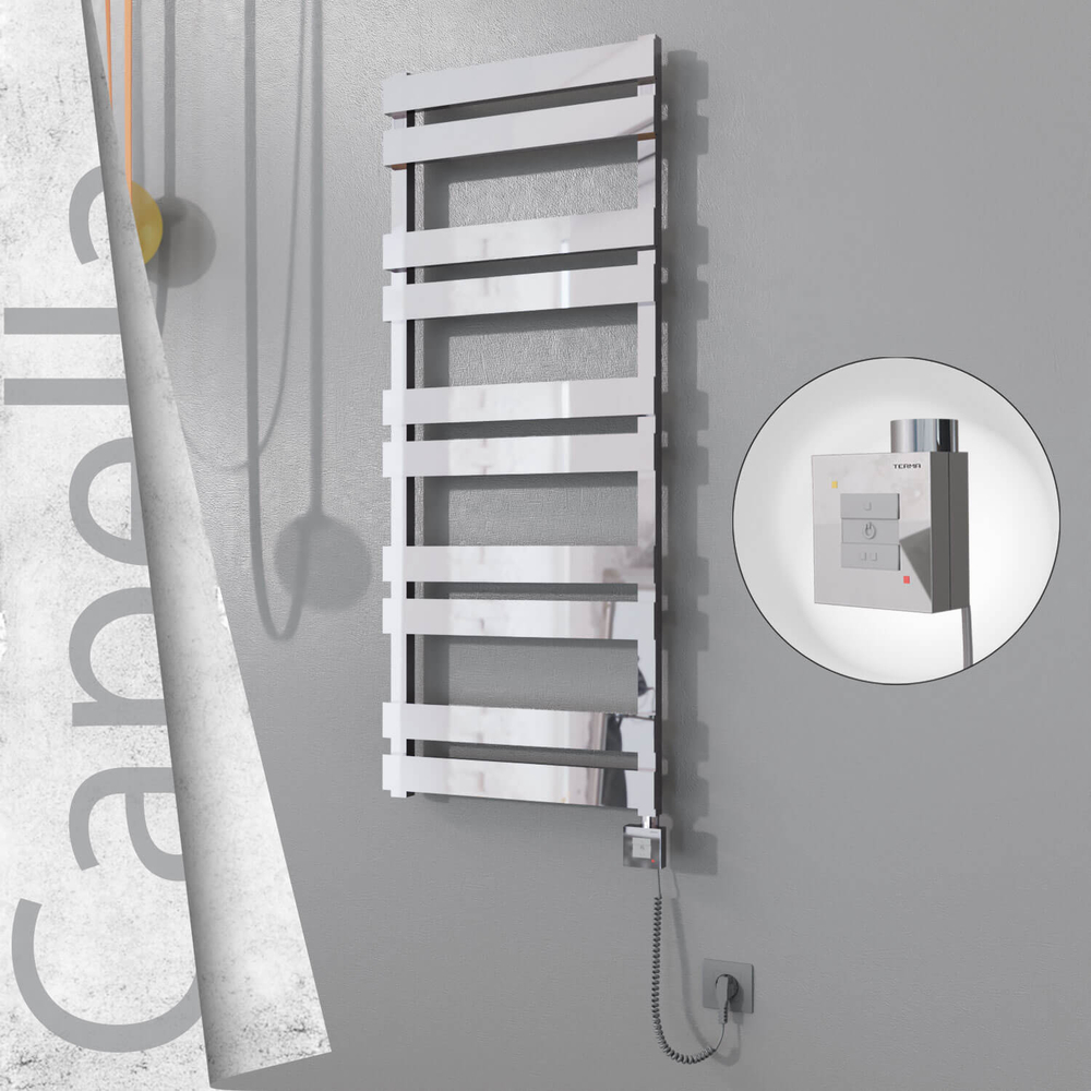 Capella Elektrikli Paslanmaz Çelik Havlupan 500x1260 Ayna Polisaj (KTX1 Termostat) 600W Spiral Kablolu - 1