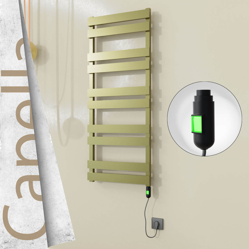 Capella Elektrikli Paslanmaz Çelik Havlupan 500x1260 Ayna Polisaj (Thesis Termostat) 600W