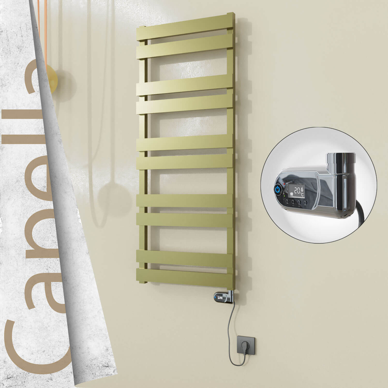 Capella Elektrikli Paslanmaz Çelik Havlupan 500x1260 Satin Polisaj (Thesis Termostat) 600W
