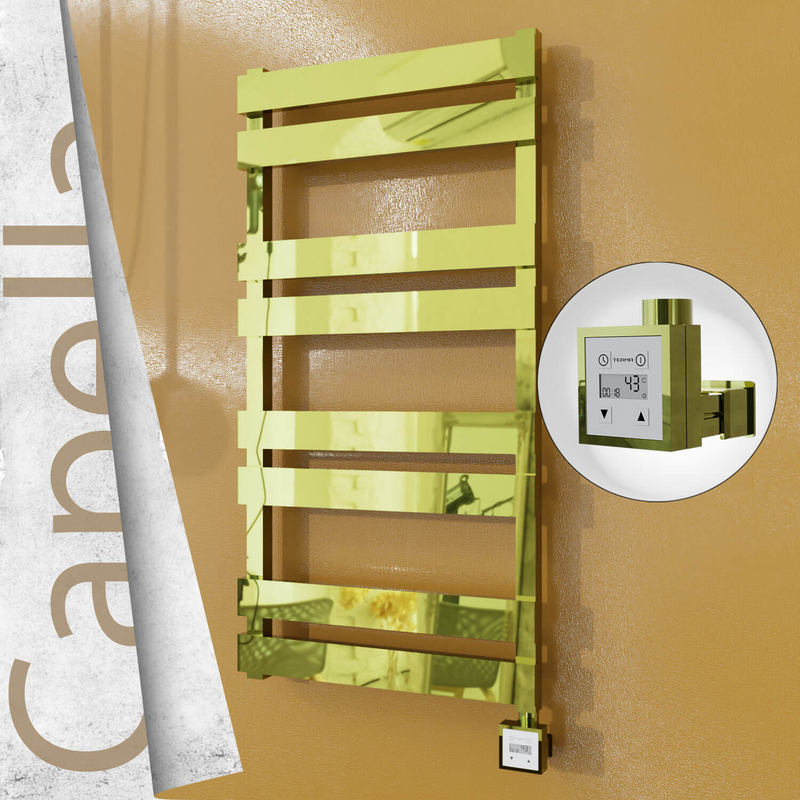 Capella Elektrikli Paslanmaz Çelik Havlupan 500x990 Altın (KTX3 Termostat) 300W 