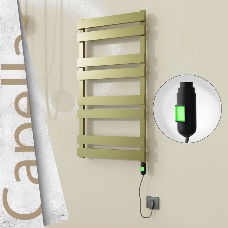Capella Elektrikli Paslanmaz Çelik Havlupan 500x990 Ayna Polisaj (Thesis Termostat) 300W