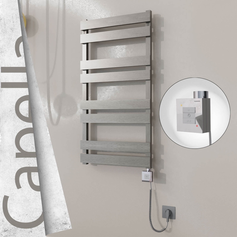 Capella Elektrikli Paslanmaz Çelik Havlupan 500x990 Satin Polisaj (KTX1 Termostat) 300W Spiral Kablolu