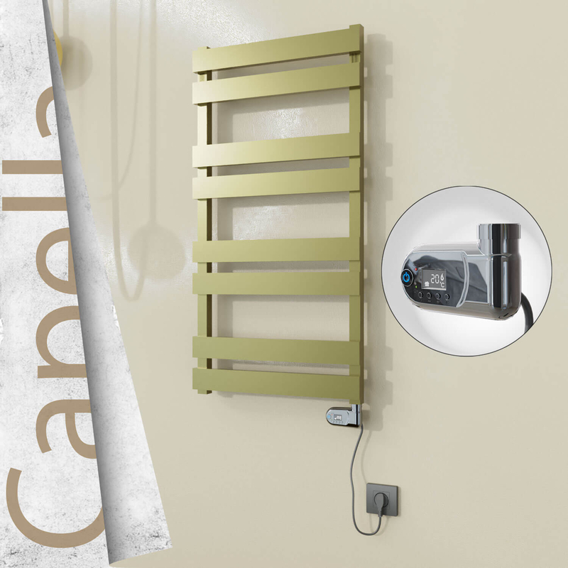 Capella Elektrikli Paslanmaz Çelik Havlupan 500x990 Satin Polisaj (Thesis Termostat) 300W
