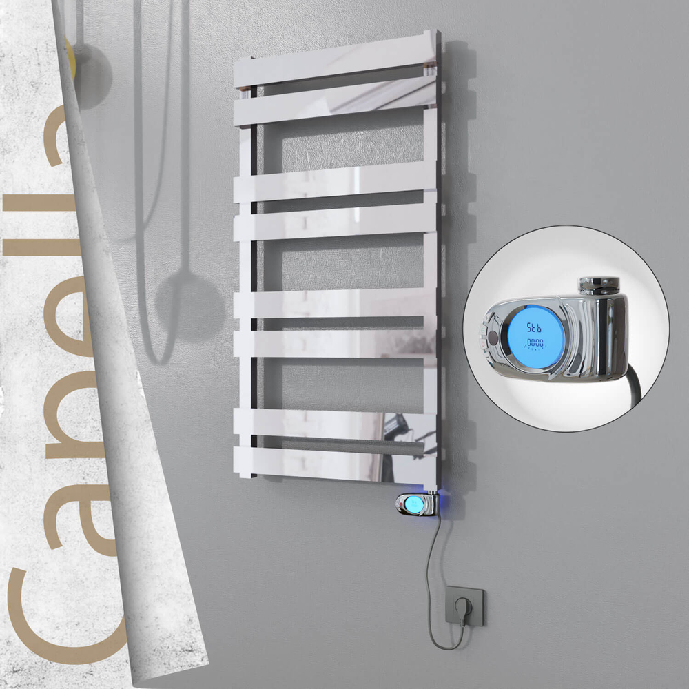 Capella Elektrikli Paslanmaz Çelik Havlupan 500x990 Satine Altın (Musa Termostat) 300W - 1