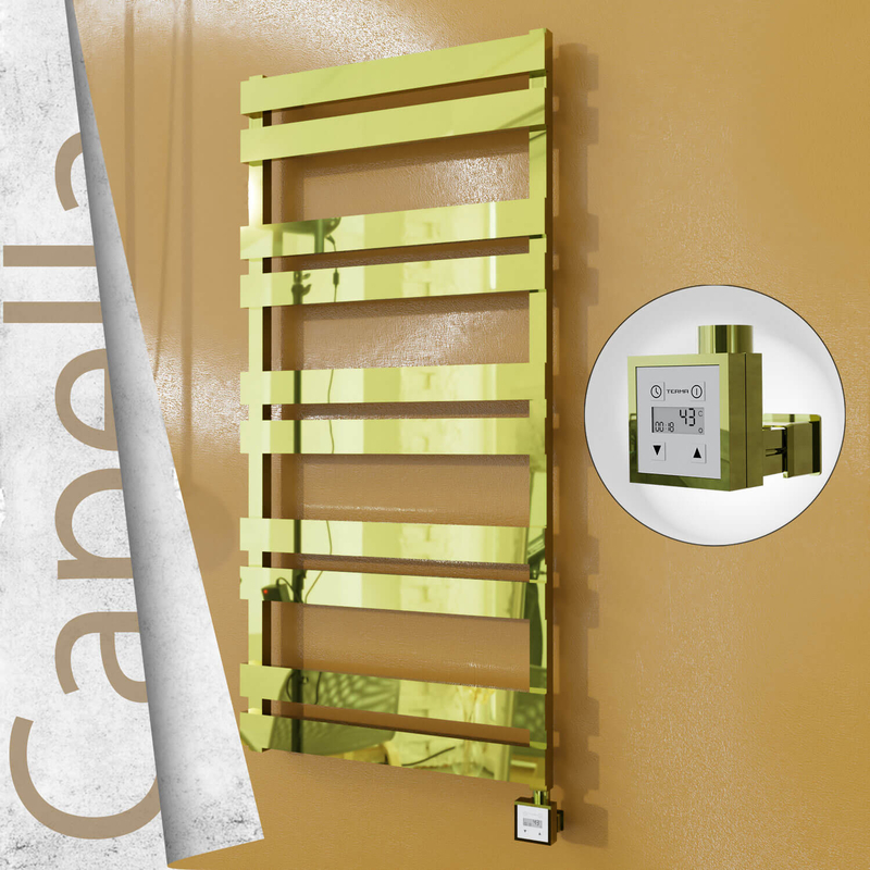 Capella Elektrikli Paslanmaz Çelik Havlupan 600x1260 Altın (KTX3 Termostat) 600W 