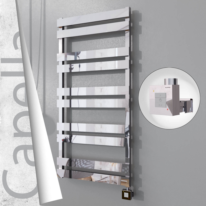 Capella Elektrikli Paslanmaz Çelik Havlupan 600x1260 Ayna Polisaj (KTX1 Termostat) 600W 