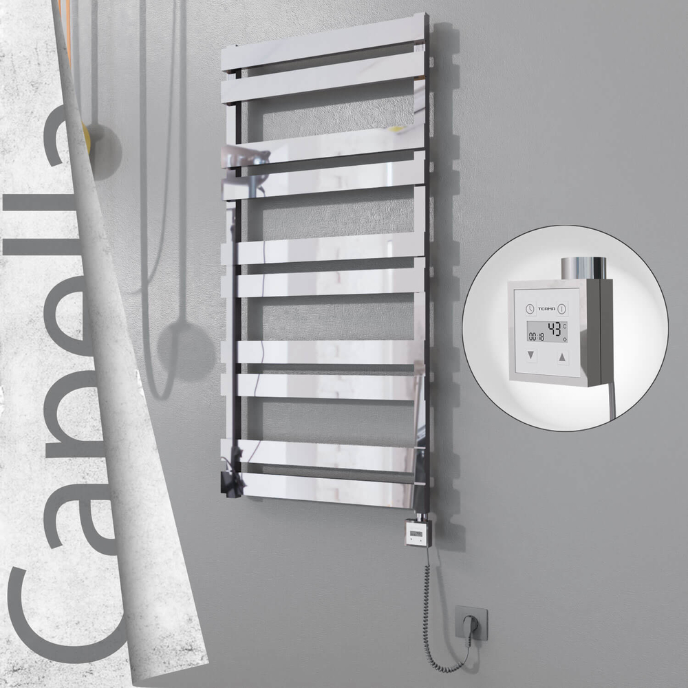 Capella Elektrikli Paslanmaz Çelik Havlupan 600x1260 Ayna Polisaj (KTX3 Termostat) 600W Spiral Kablolu - 1