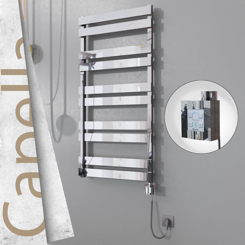 Capella Elektrikli Paslanmaz Çelik Havlupan 600x1260 Ayna Polisaj (KTX4 Termostat) 600W Spiral Kablolu - 1